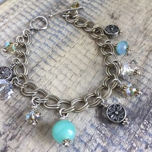 Swarovski Crystal glass beaded charm bracelet